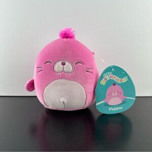 Squishmallows Sealife Squad Pepper the Pink Walrus 5" NWT Plush
